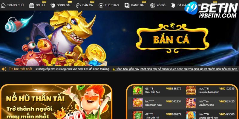 Khám phá sảnh bắn cá i9Bet